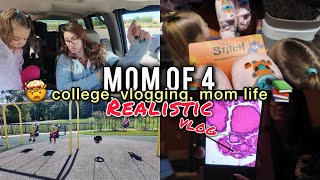 *REALISTIC* vlog as a Mom of 4/ Store trip, co-parenting, chit chat, studying +more