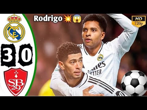Real Madrid vs Brest 3-0/All Goals & Highlights/Rodrigo Double/UEFA Champions League 2024-25 Real Madrid vs Brest 3-0/All Goals & Highlights/Rodrigo Double/UEFA Champions League 2024-25 Thumbnail