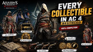 Every Collectible in AC4 Black Flag Resynced | 100% Collectibles Guide 🏴☠️