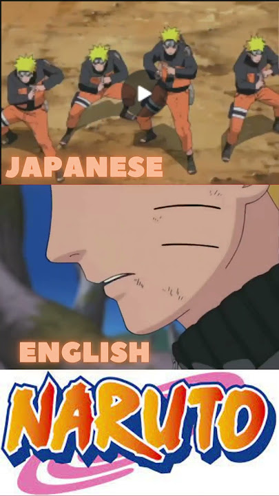 NARUTO'S KAGE BUNSHIN NO JUTSU JAPANESE VS ENGLISH #shorts