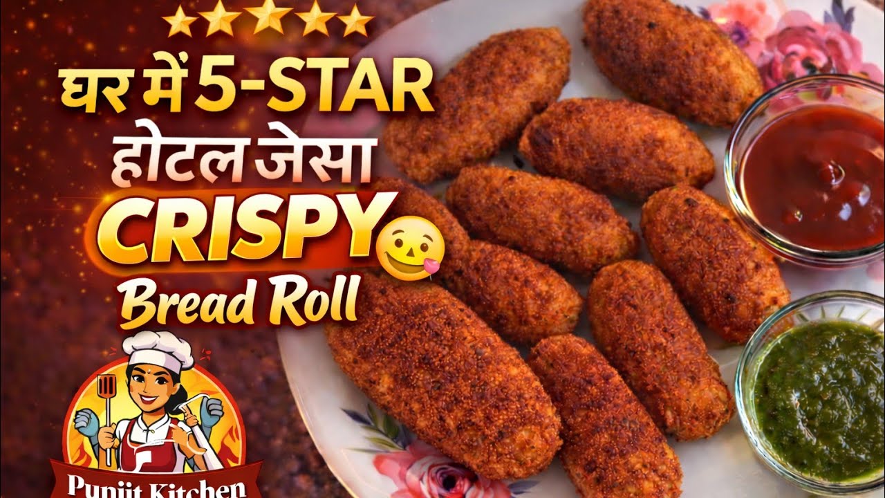  Secret Crispy Trick  😍  Crispy Bread Roll 😋#breadrolls #food #indianfood #breakfast 