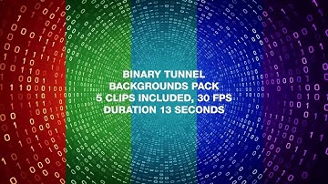 Binary Tunnel Backgrounds Pack Motion Graphics