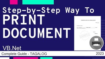 STEP - BY - STEP WAY TO DOCUMENT IN VB.NET | COMPLETE GUIDE - TAGALOG| VISUAL BASIC TUTORIAL