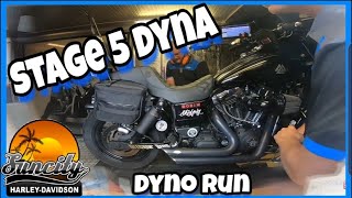 HARLEY DAVIDSON DYNA WIDEGLIDE DYNO POWER RUN - STAGE 5 TYRE SHREDDER DYNO NUMBERS