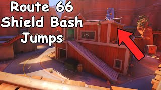 Brigitte Shield Bash Jumps On Route 66  |  Overwatch 2
