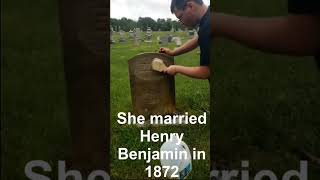 cleaning the Stone of Sarah Proctor #cemetery #neverforgotten cleaning the Stone of Sarah Proctor #cemetery #neverforgotten