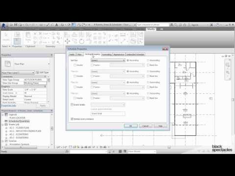 Revit 2015 Tutorial Creating a Room Schedule | Black Spectacles