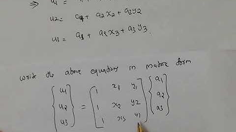 SNIT KTU S6 CAD MODULE 6 .FEA . SHAPE FUNCTION DERIVATION FOR CST ELEMENT. CLASS 1