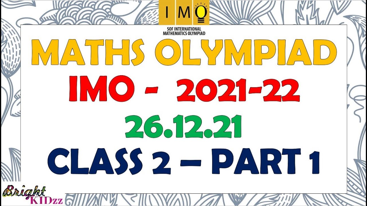 IMO 2021-22 Class 2 || Olympiad exam for Class 2 || IMO maths olympiad ...