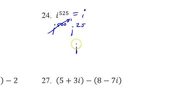 Day 1   Unit 1   #19 to #33   Simplifying Expressions with Imaginary Complex Numbers