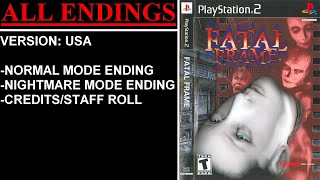 Fatal Frame [USA] (PlayStation 2) - (All Endings)