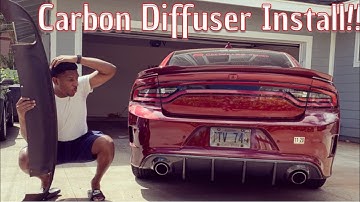 Carbon Fiber Rear Diffuser Install On My 2019 Dodge Charger RT!