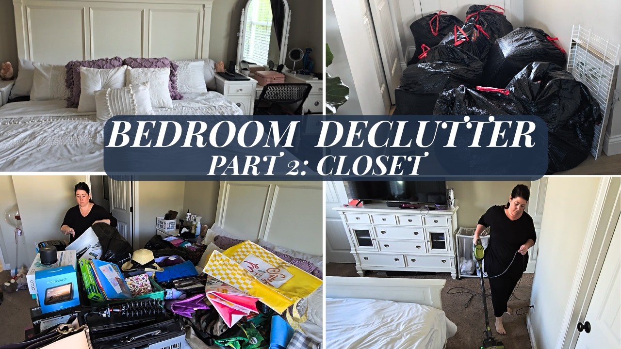 Huge Closet Cleanout + Declutter Master Bedroom Declutter Part 2 - YouTube