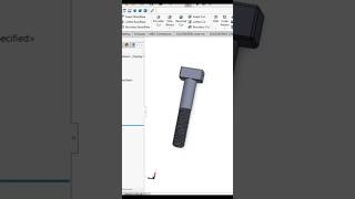 How to Design a T-Bolt in SolidWorks | CAD CAM Tutorial in Hindi #cad #solidworks #viral #shorts