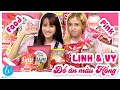 Thử Thách Ăn Đồ Ăn Màu Hồng (The challenge of eating pink food) I Linh Vyy Official