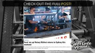 Sydney's Rotary Ribfest is back this weekend!