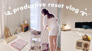 ☁️ productive reset vlog // cleaning, organizing desk, self care routine & enjoying life