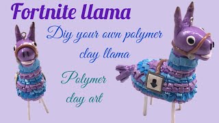 Diy polymer clay llama | Fortnite llama | polymer clay art | step by step tutorial