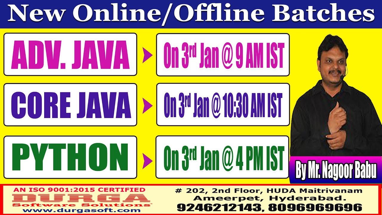 New Batches in Online/OfflineTraining @ DURGASOFT