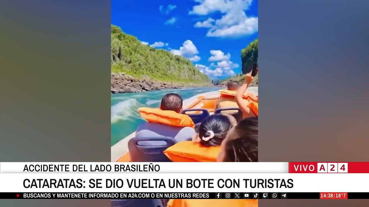 ►Tragedia en Iguazú: vuelca bote turístico en Brasil, dejando muertos y desaparecidos