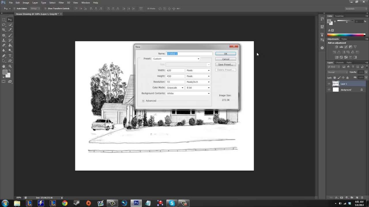 Quick Tutorial 1 How to draw a house on cs6 YouTube