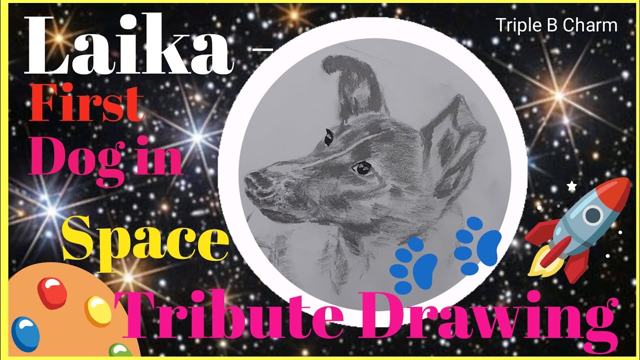 Laika - First Dog in Space | Beautiful Laika's Sad Story | Drawing | 