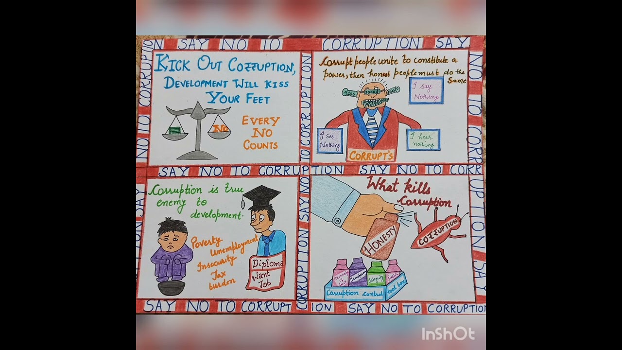 poster making against corruption 