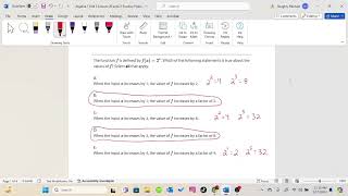 Algebra 1 Unit 5 Lessons 20 and 21