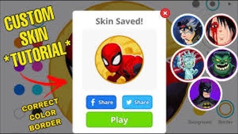 TUTORIAL CUSTOM SKIN AGAR.IO, NEW METHOD IOS 2023 (AGAR.IO MOBILE)