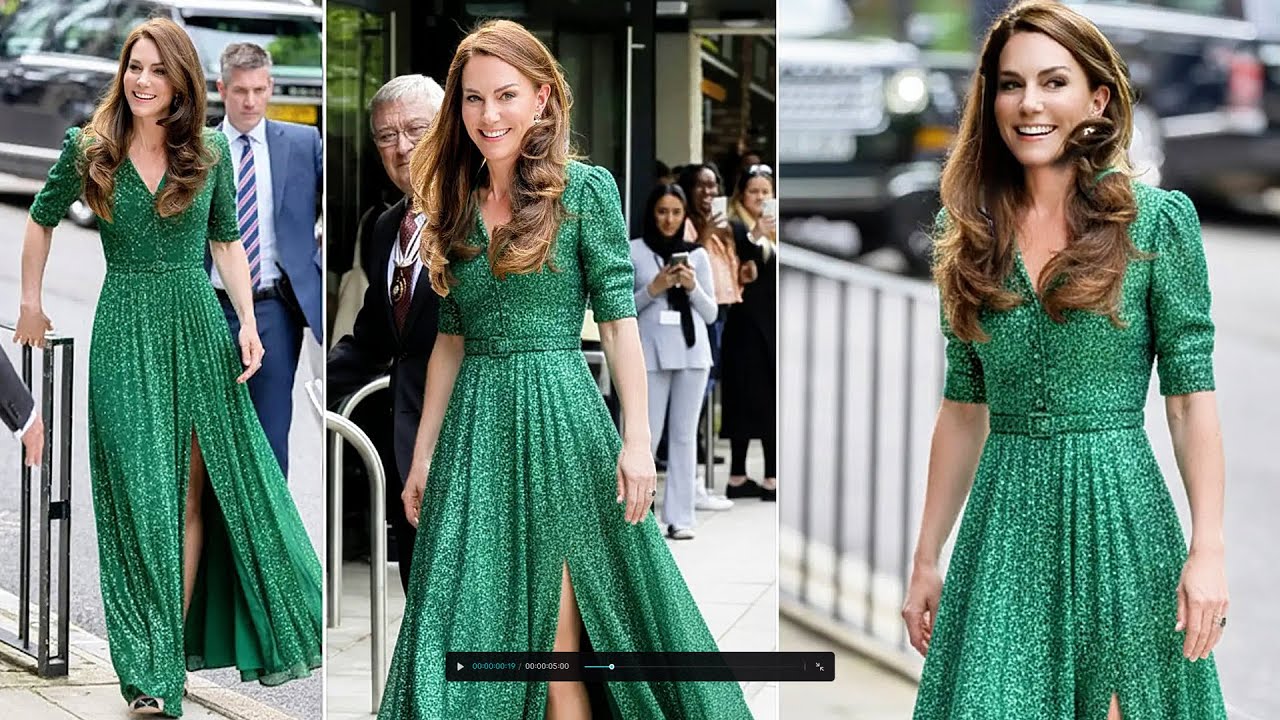 Все взгляды прикованы к принцессе Кэтрин в ярком изумрудно-зеленом платье в Центре Анны Фрейд