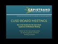 Capo usd special board meeting 9152022