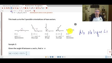 Section 6.4 (2) - Angle Between Two Vectors