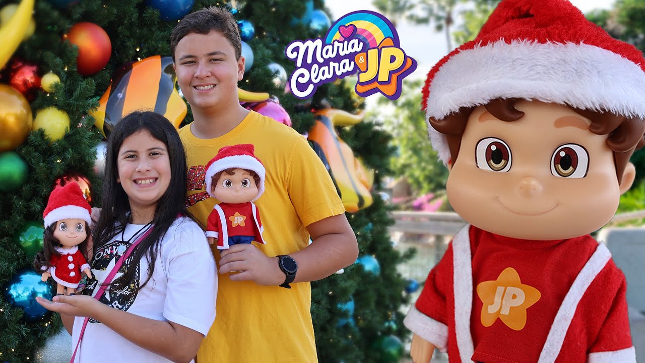 Meus bonecos Maria Clara e JP foram conhecer o Papai Noel 🎄 - YouTube
