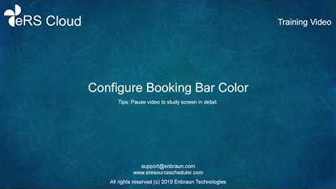 Configure Booking Bar Color