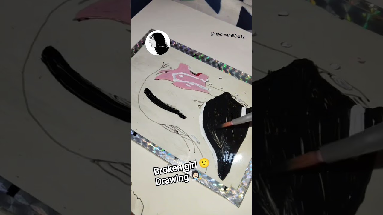 very sad girl 😞 drawing 👩🏻‍🎨