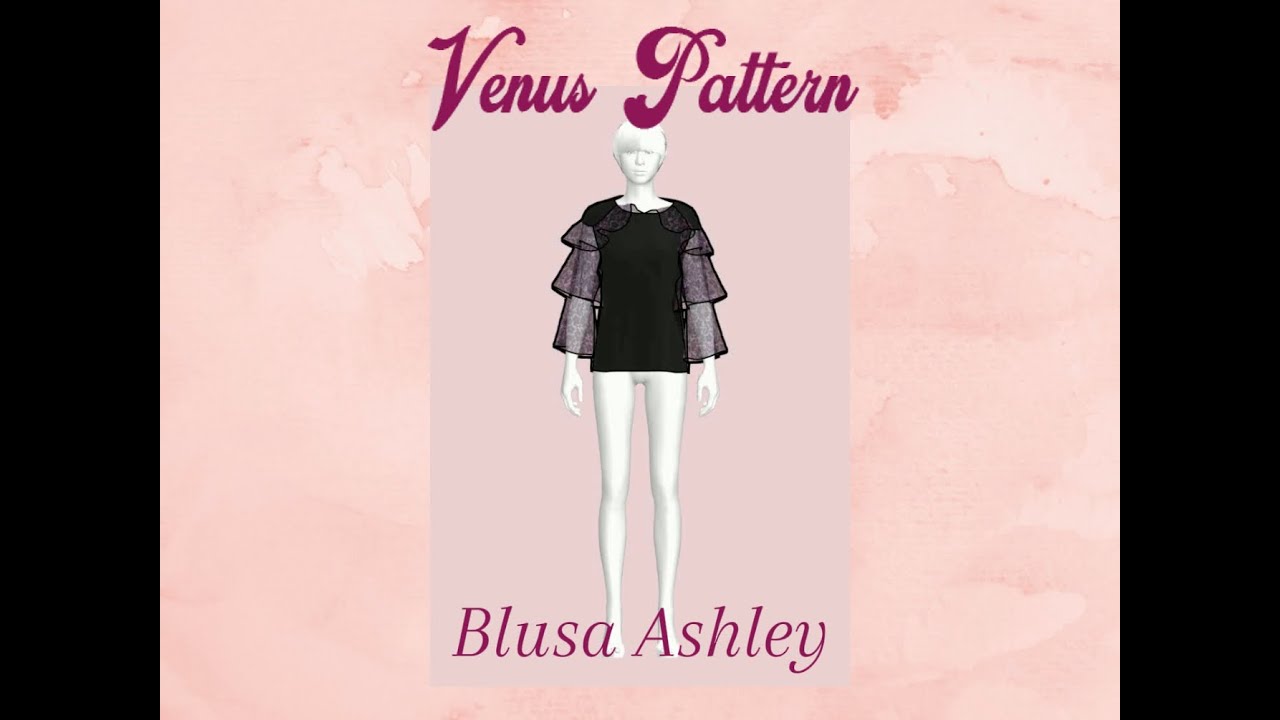 Cartamodello Blusa con scollo a barca e manica con triplo volant