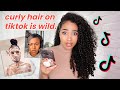 Reacting to Curly Hair Tutorials on TikTok - Ya'll are WILD