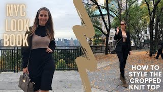 NYC Lookbook: How to style the Cropped Knit Top for Fall and Winter