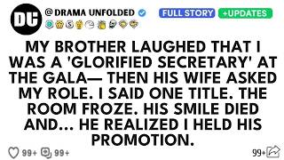 At The Gala, My Brother Mocked Me As A “Glorified Secretary” — One Job Title Made The Room Freeze.