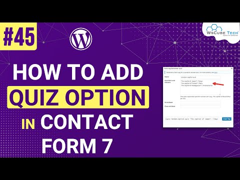 Add Quiz Option in Contact Form 7 using WordPress Plugin | Quiz - Contact Form 7
