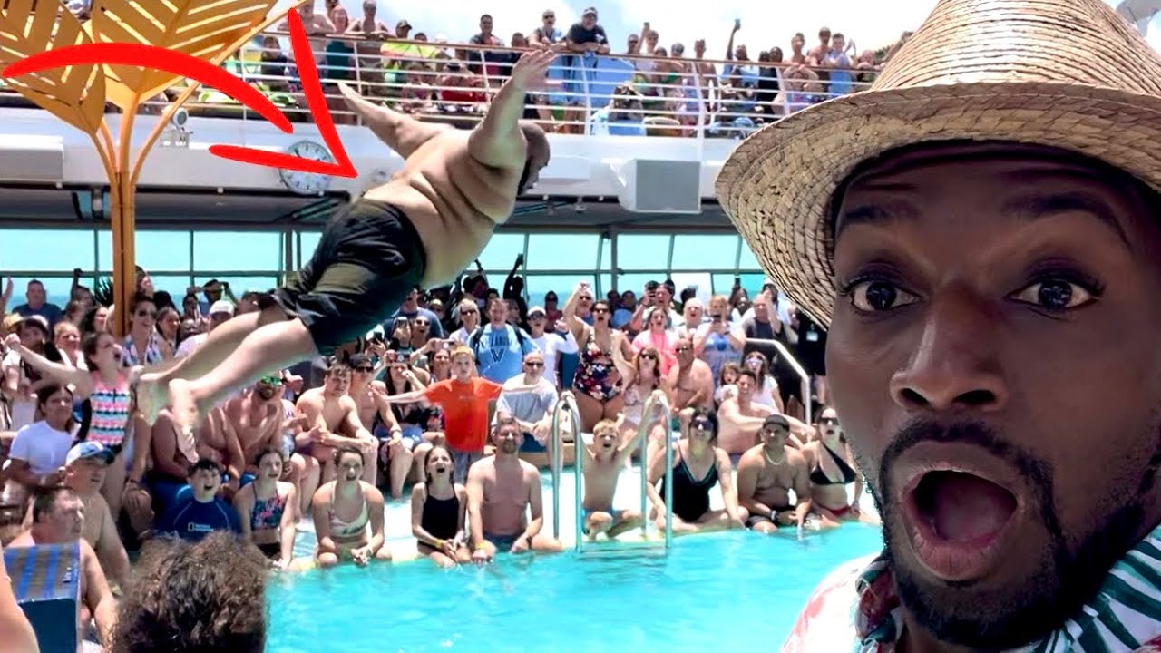 EPIC BELLY FLOP COMPETITION & MAGIC MIKE DANCE BATTLE | LAST DAY ON FREEDOM OTS CRUISE SHIP