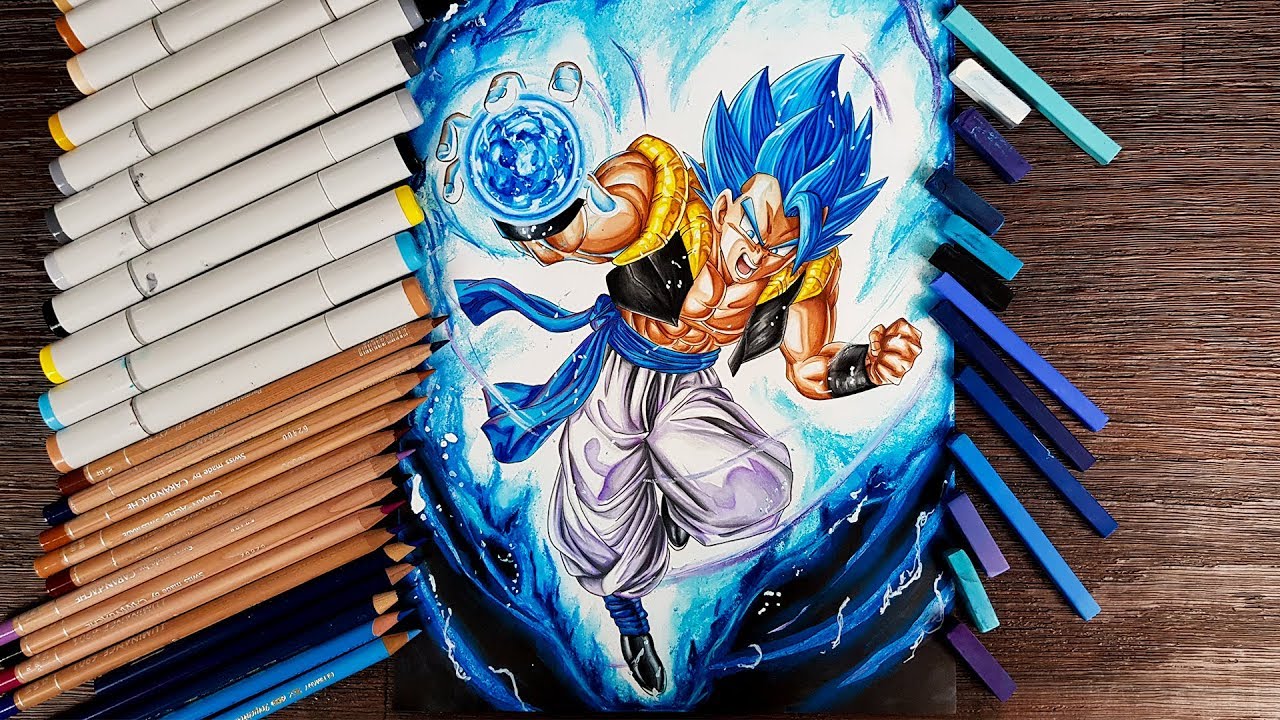 Drawing GOGETA Ssj Blue  YouTube