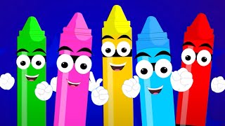 Five Little Crayons, Colors Song and Learning Video for Kids