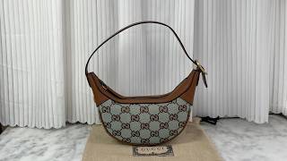Gucci Ophidia Super Mini Shoulder Bag Pale Blue Brown Review #Review #unboxing #bag