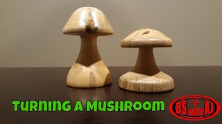 Turning A Wooden Mushroom