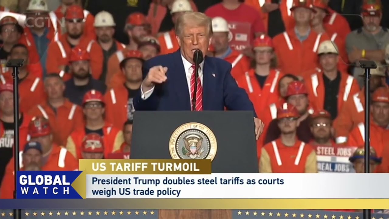 Trump declared a higher levy on imported steel and aluminum from 25 to 50%