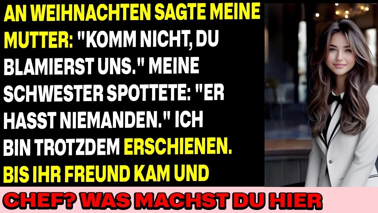 Meine Mutter verbot mir Weihnachten zu kommen, sie wusste nicht, dass der Gast meine Angestellte war