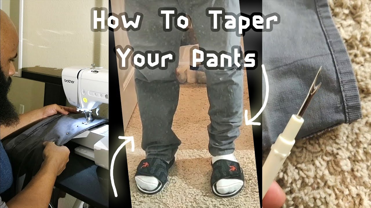 How To Taper Pants & Jeans | Super EASY | From Baggy To Slim Fit ...