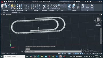 AutoCAD 3D PAPER CLIP Design