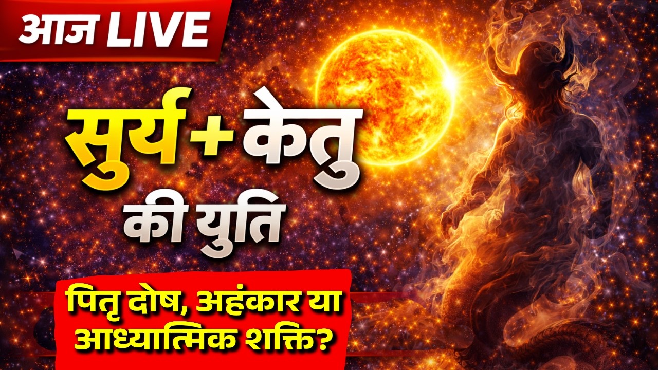 आज LIVE: सूर्य-केतु की युति – पितृ दोष, अहंकार या आध्यात्मिक शक्ति?